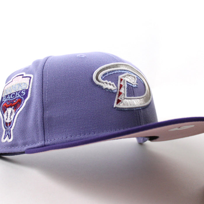 Arizona Diamondbacks 1998 Inaugural Season New Era 59Fifty Fitted Hat (Lavender Orchid Pink Under Brim)
