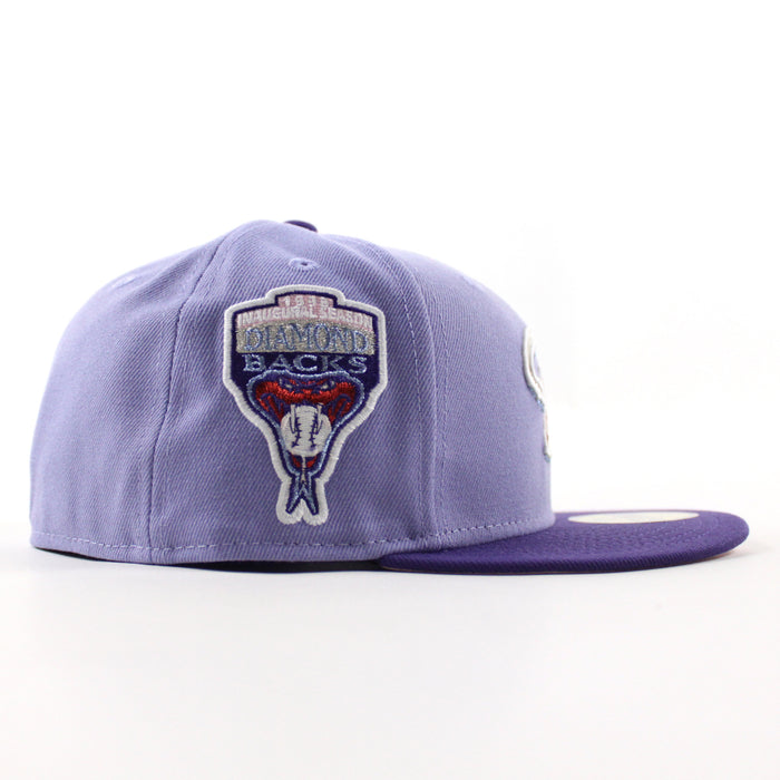 Arizona Diamondbacks 1998 Inaugural Season New Era 59Fifty Fitted Hat (Lavender Orchid Pink Under Brim)