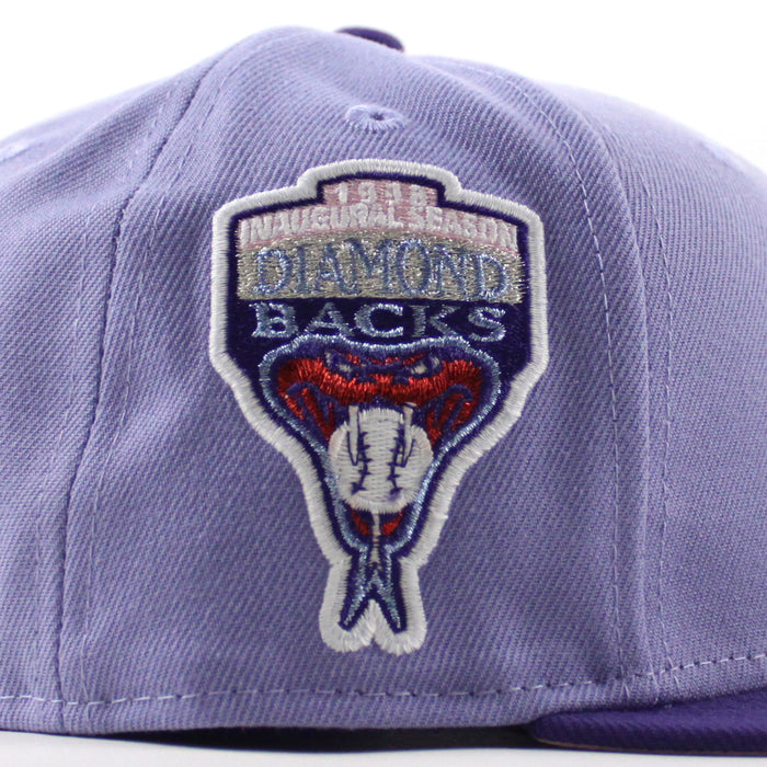Arizona Diamondbacks 1998 Inaugural Season New Era 59Fifty Fitted Hat (Lavender Orchid Pink Under Brim)