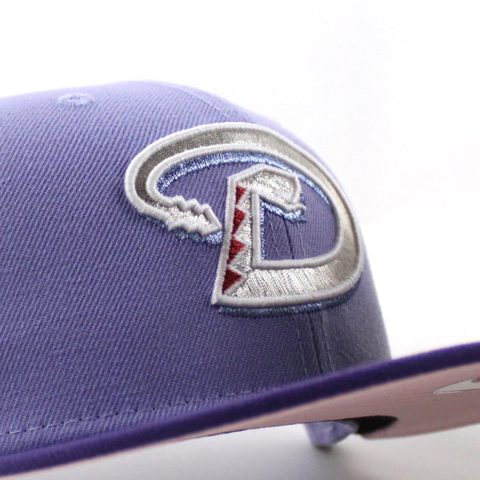Arizona Diamondbacks 1998 Inaugural Season New Era 59Fifty Fitted Hat (Lavender Orchid Pink Under Brim)