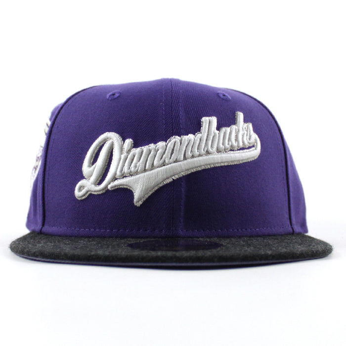 Arizona Diamondbacks 1998 Inaugural Season New Era 59Fifty Fitted Hat (New Orchid Black Lavender Under Brim)