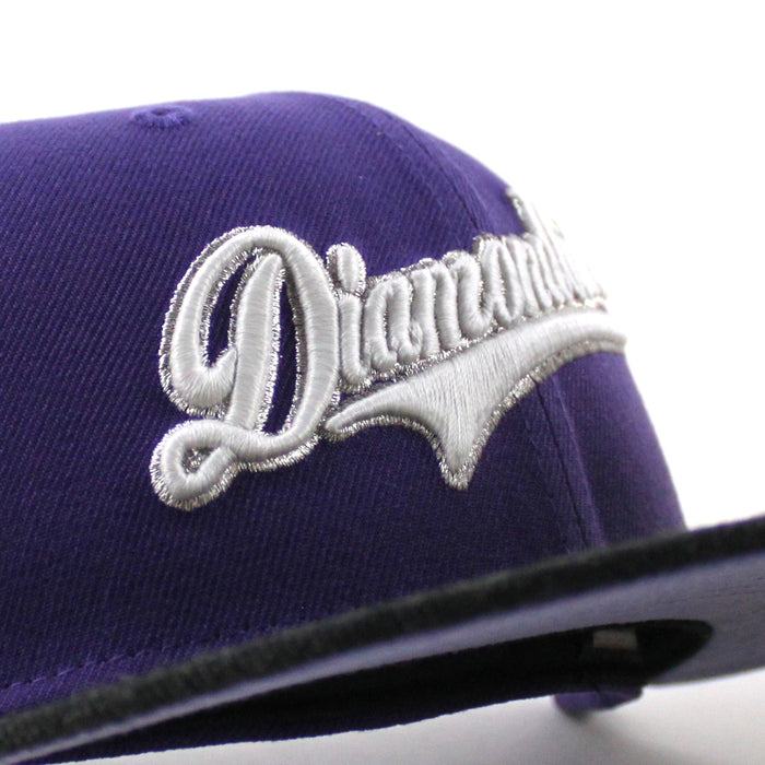 Arizona Diamondbacks 1998 Inaugural Season New Era 59Fifty Fitted Hat (New Orchid Black Lavender Under Brim)