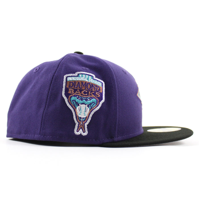 Arizona Diamondbacks 1998 Inaugural Season New Era 59Fifty Fitted Hat (Purple Black Gray Under Brim)