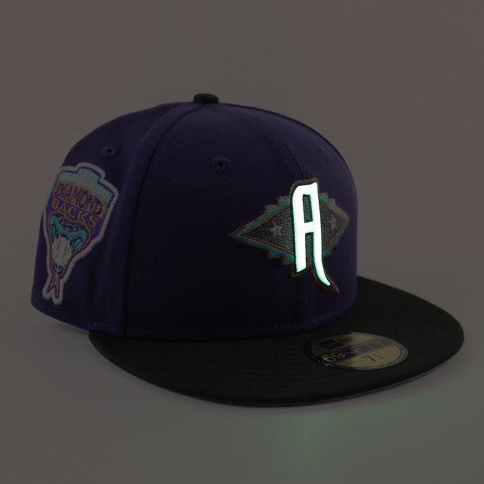 Arizona Diamondbacks 1998 Inaugural Season New Era 59Fifty Fitted Hat (Purple Black Gray Under Brim)