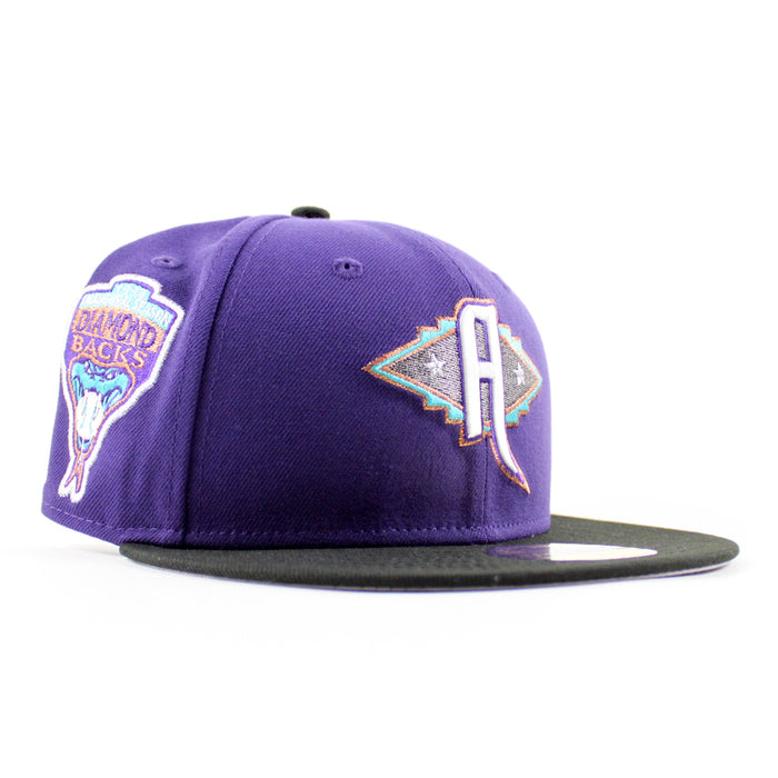 Arizona Diamondbacks 1998 Inaugural Season New Era 59Fifty Fitted Hat (Purple Black Gray Under Brim)