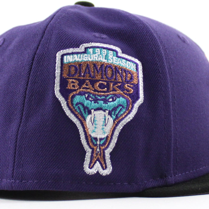 Arizona Diamondbacks 1998 Inaugural Season New Era 59Fifty Fitted Hat (Purple Black Gray Under Brim)