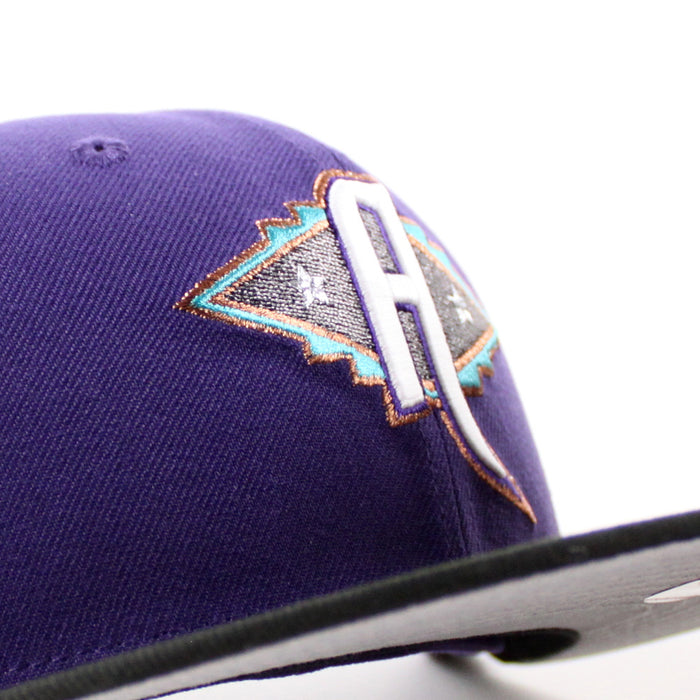 Arizona Diamondbacks 1998 Inaugural Season New Era 59Fifty Fitted Hat (Purple Black Gray Under Brim)