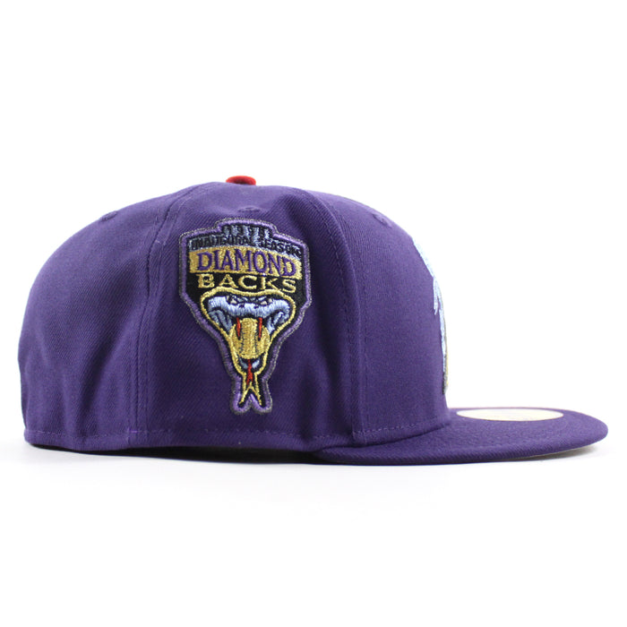 Arizona Diamondbacks 1998 Inaugural Season New Era 59Fifty Fitted Hat (Purple Gray Under Brim)
