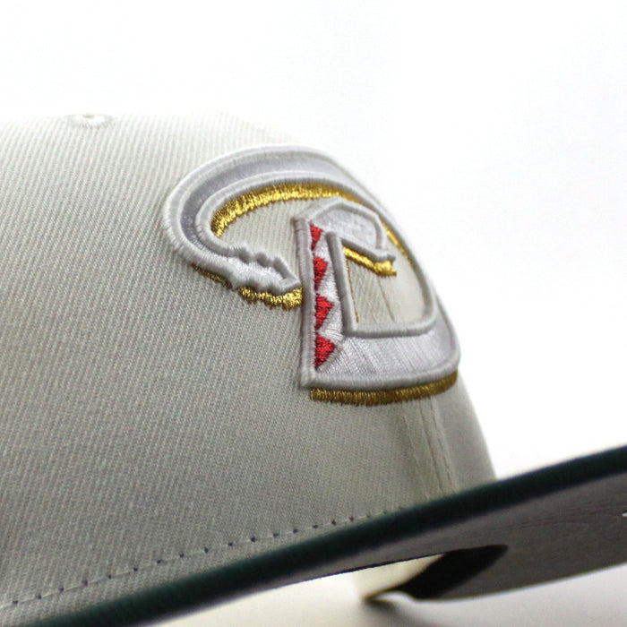 Arizona Diamondbacks 25th anniversary New Era 59Fifty Fitted Hat (Chrome White Green Gray Under Brim)