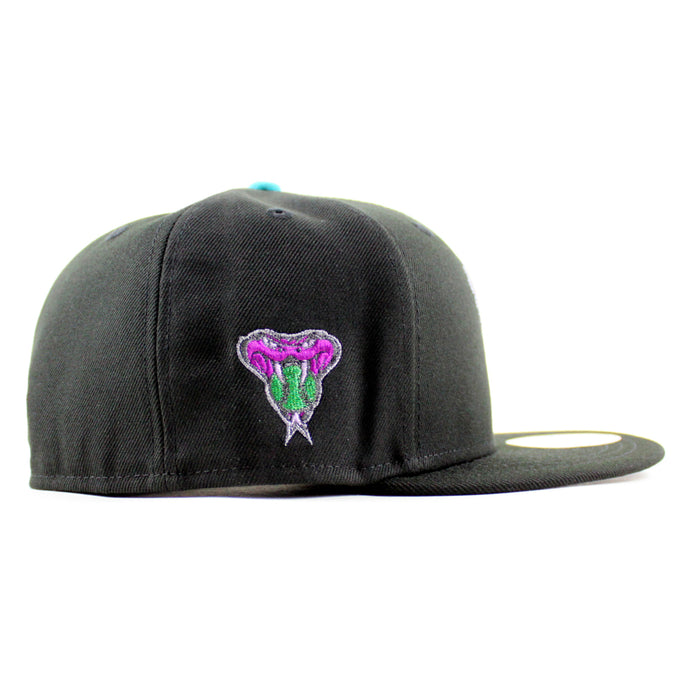 Arizona Diamondbacks Snake Patch New Era 59Fifty Fitted Hat (Black Gray Under Brim)