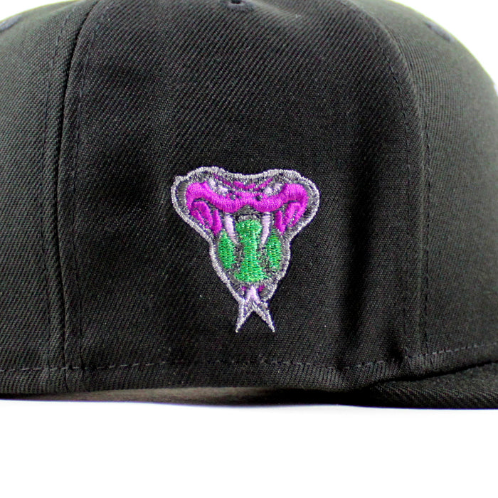 Arizona Diamondbacks Snake Patch New Era 59Fifty Fitted Hat (Black Gray Under Brim)