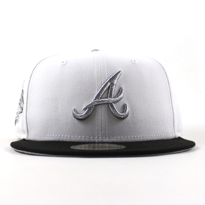 Atlanta Braves 1999 World Series New Era 59Fifty Fitted Hat (Optic White Black Gray Under Brim)