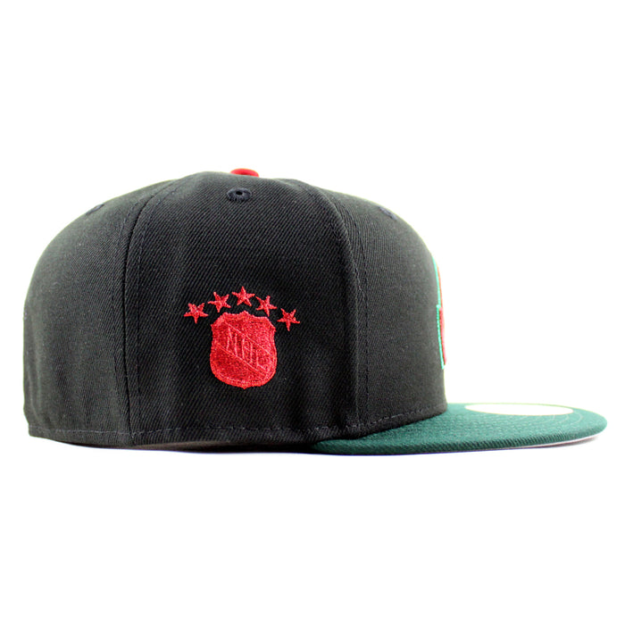 Atlanta Flames NHL Patch Patch New Era 59Fifty Fitted Hat (Black Dark Green Gray Under brim)