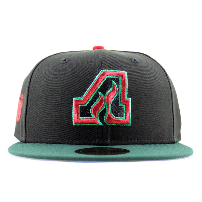 Atlanta Flames NHL Patch Patch New Era 59Fifty Fitted Hat (Black Dark Green Gray Under brim)