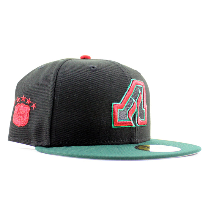 Atlanta Flames NHL Patch Patch New Era 59Fifty Fitted Hat (Black Dark Green Gray Under brim)