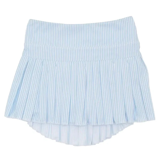 Azarhia Light Blue Striped Mini Pleat Skort