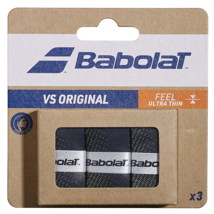 Babolat VS Original X3 Overgrip 3 Pack Accessories Babolat Black/Bright Yellow