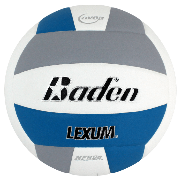 Baden Lexum NFHS Microfiber Volleyball Equipment Baden Blue/Grey/White
