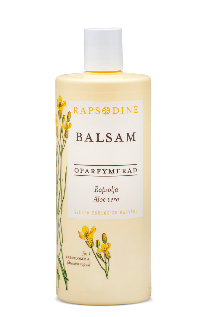 Svenskt, ekologiskt och veganskt balsam, oparfymerad, 500 ml från Rapsodine