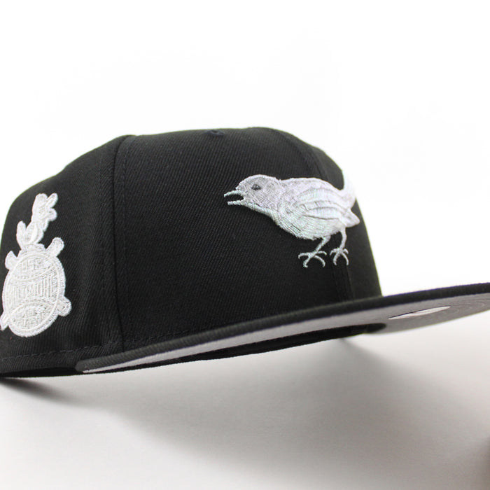 Baltimore Orioles 1968 All Star Game 59Fifty New Era Fitted Hat Iris Pack (Metallic Iris Pack Black Gray Under Brim)