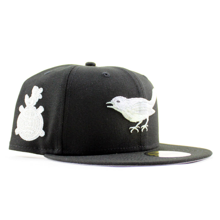 Baltimore Orioles 1968 All Star Game 59Fifty New Era Fitted Hat Iris Pack (Metallic Iris Pack Black Gray Under Brim)
