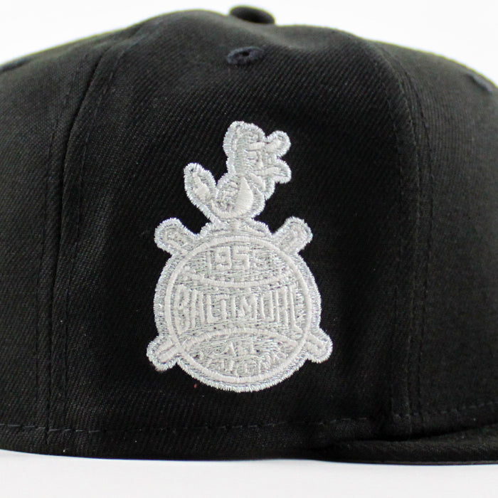 Baltimore Orioles 1968 All Star Game 59Fifty New Era Fitted Hat Iris Pack (Metallic Iris Pack Black Gray Under Brim)