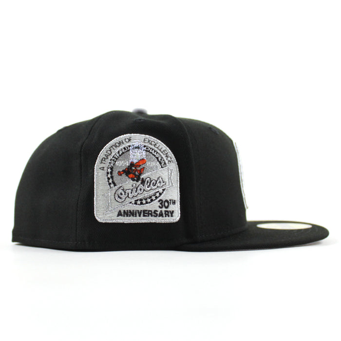 Baltimore Orioles 30th Anniversary 59Fifty New Era Fitted Hat (Black Gray Under Brim)