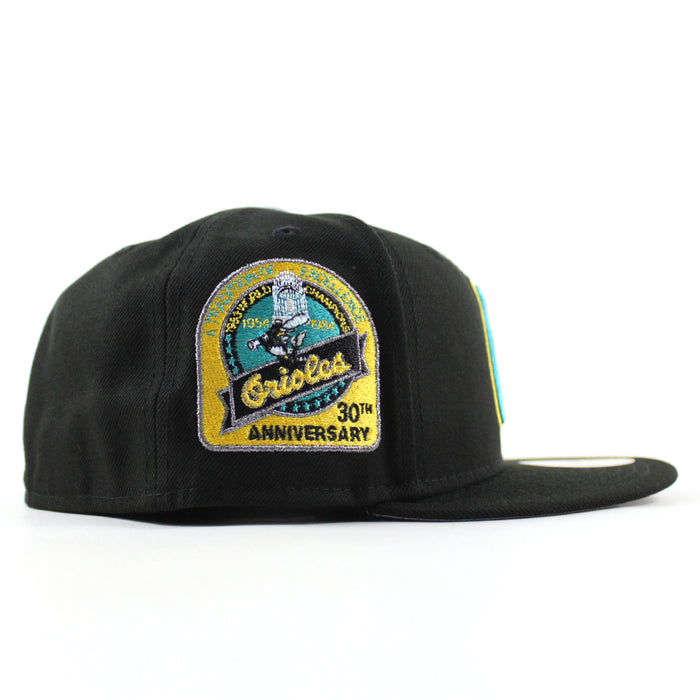 Baltimore Orioles 30th Anniversary 59Fifty New Era Fitted Hat (Black Gray Under Brim)
