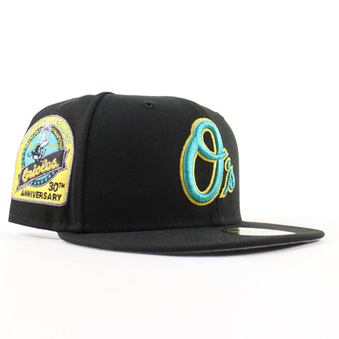 Baltimore Orioles 30th Anniversary 59Fifty New Era Fitted Hat (Black Gray Under Brim)