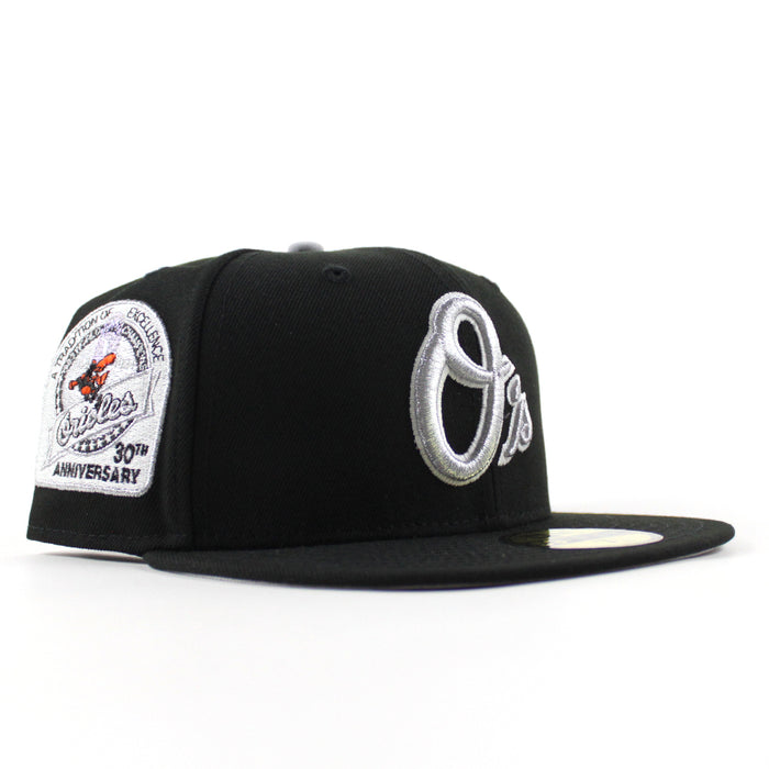 Baltimore Orioles 30th Anniversary 59Fifty New Era Fitted Hat (Black Gray Under Brim)