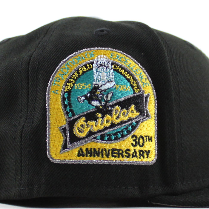 Baltimore Orioles 30th Anniversary 59Fifty New Era Fitted Hat (Black Gray Under Brim)