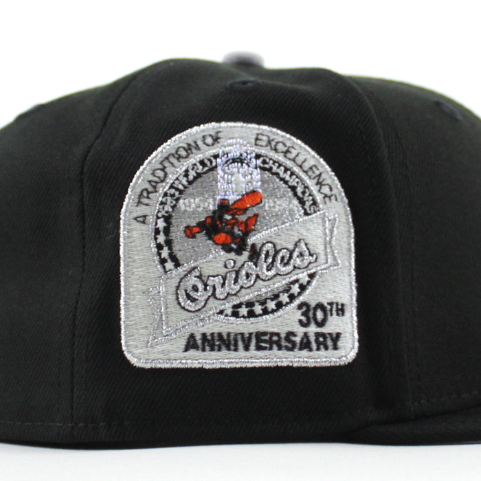 Baltimore Orioles 30th Anniversary 59Fifty New Era Fitted Hat (Black Gray Under Brim)