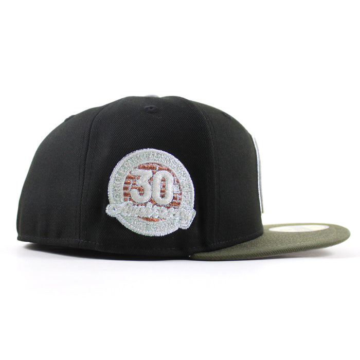 Baltimore Orioles 30th Anniversary 59Fifty New Era Fitted Hat (Black Olive Green Gray Under Brim)