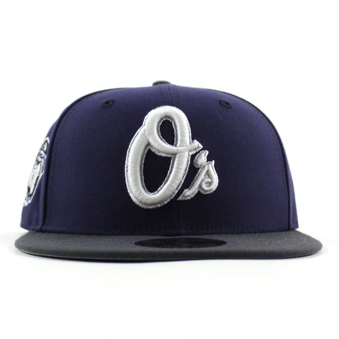 Baltimore Orioles x Georgetown Hoyas 59Fifty New Era Fitted Hat (Navy Graphite Gray Gray Under Brim)