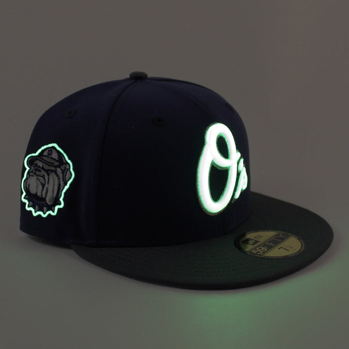 Baltimore Orioles x Georgetown Hoyas 59Fifty New Era Fitted Hat (Navy Graphite Gray Gray Under Brim)