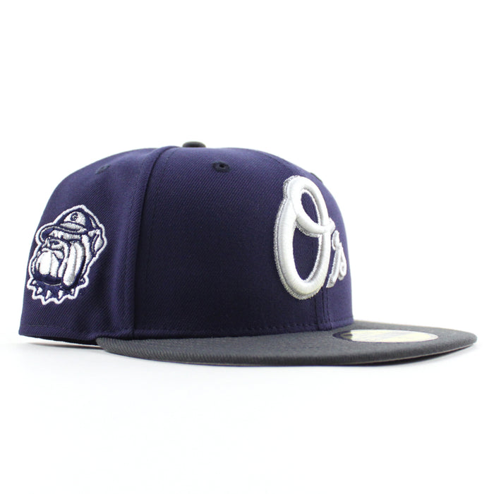 Baltimore Orioles x Georgetown Hoyas 59Fifty New Era Fitted Hat (Navy Graphite Gray Gray Under Brim)