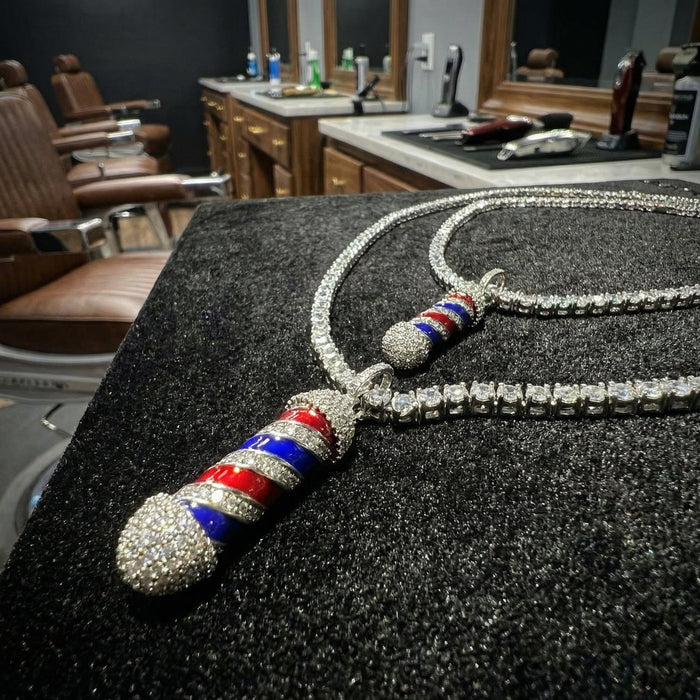 Barber Logo  Pendant And Chain
