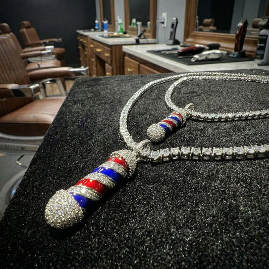 Barber Logo  Pendant And Chain