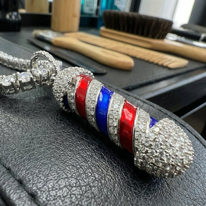 Barber Logo  Pendant And Chain