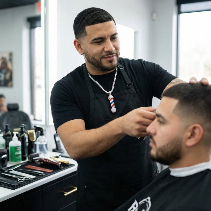 Barber Logo  Pendant And Chain