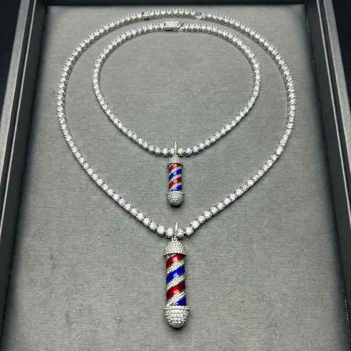 Barber Logo  Pendant And Chain