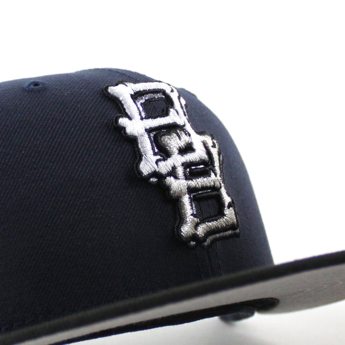 BB BONEZ New Era 59Fifty Fitted Hat (Navy Black Gray Under Brim)