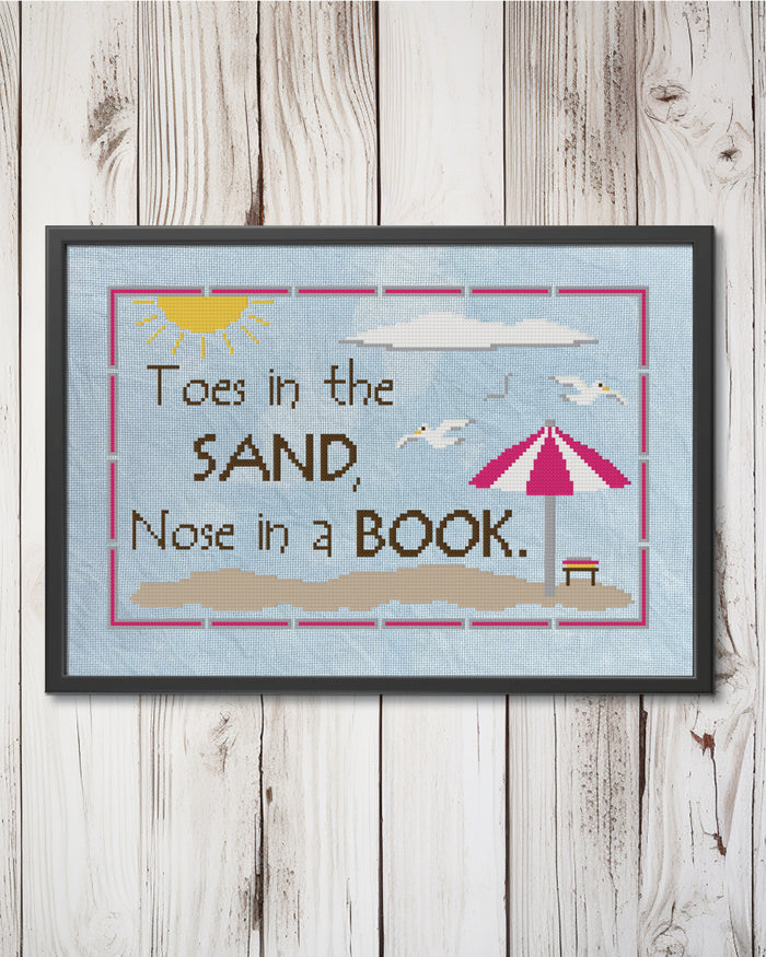 Beach Read Cross Stitch Pattern