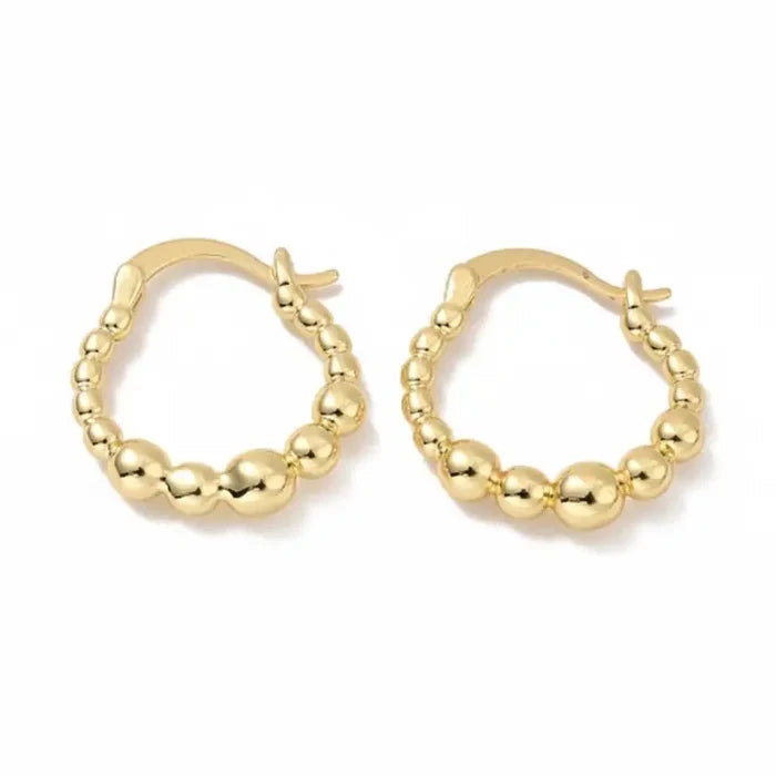Beaded Hoops Earrings-2 Sizes