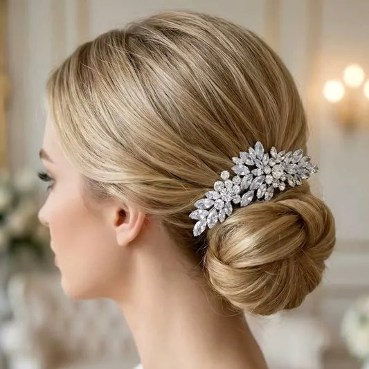 Sparkling CZ Bridal Hair Comb - Elegant Wedding Hair Accessory