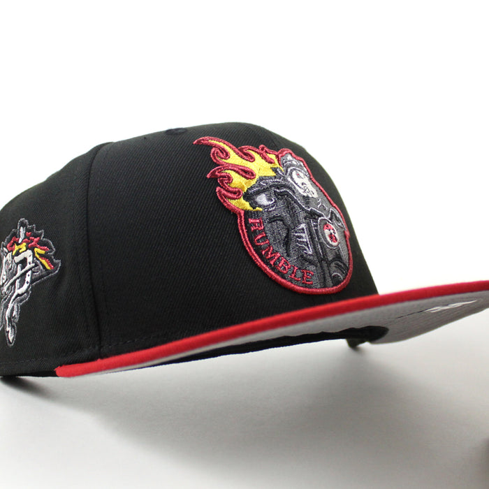 BINGHAMTON RUMBLE PONIES New Era 59Fifty Fitted Hat (Black Red Gray Under Brim)