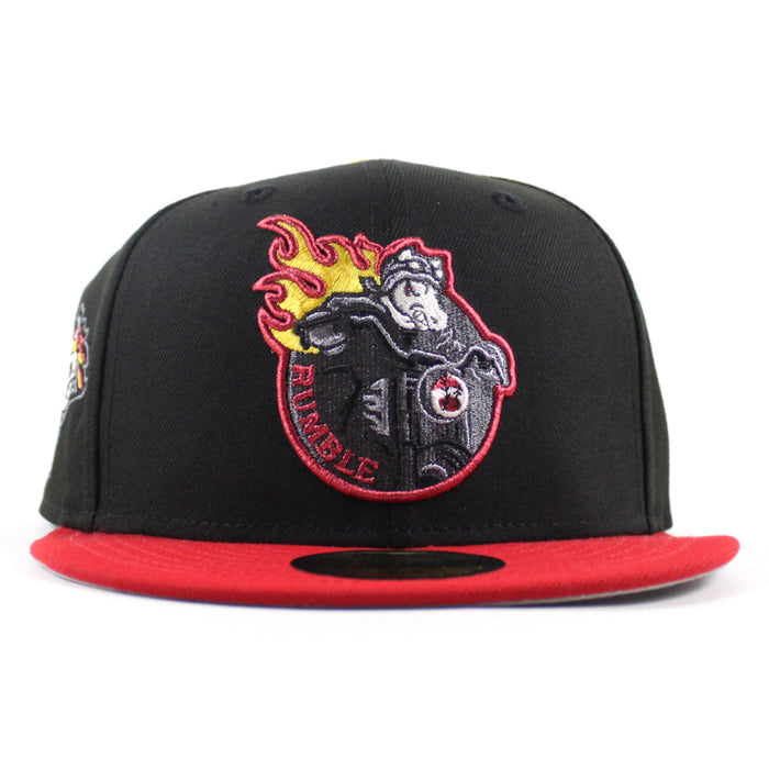 BINGHAMTON RUMBLE PONIES New Era 59Fifty Fitted Hat (Black Red Gray Under Brim)