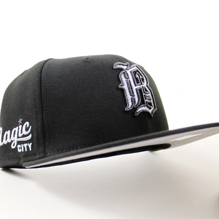 BIRMINGHAM BARONS Magic City New Era 59Fifty Fitted Hat (Metallic Iris Black Gray Under Brim)