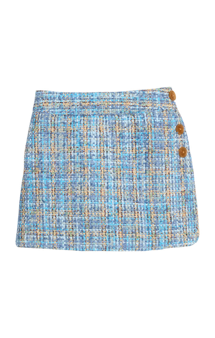 Bisby - Mini Skort - Turin Tweed - blue