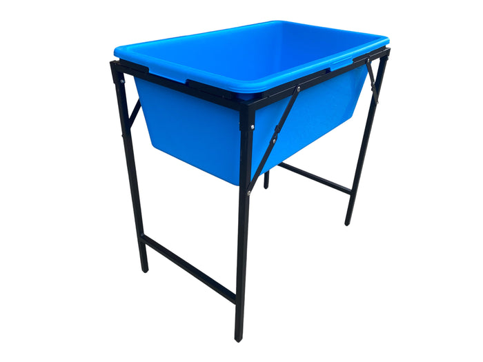 Blue Dog Bath with Drain Valve (WL) and Stand BSP Thread Fitting Water Connector